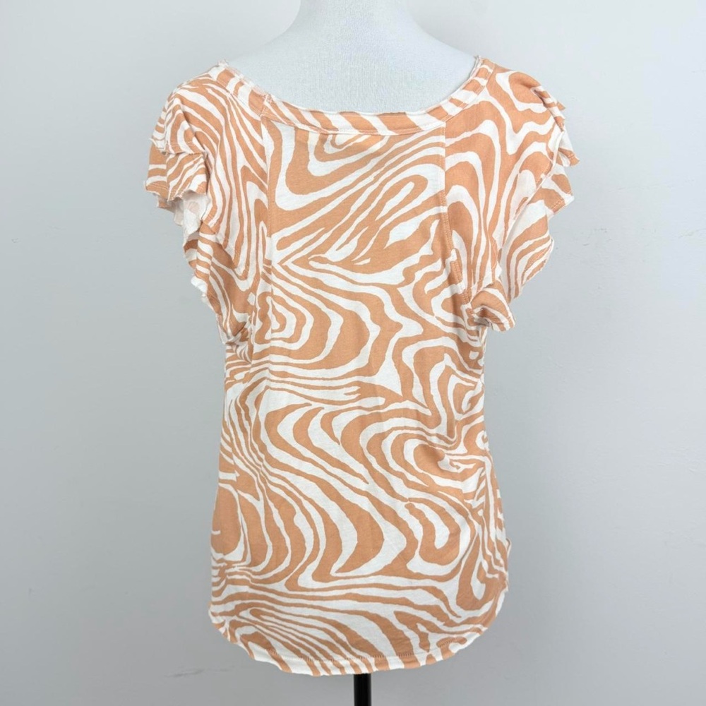 Anthropologie Maeve Catie Ruffle-Sleeved Tee - Picture 8 of 8